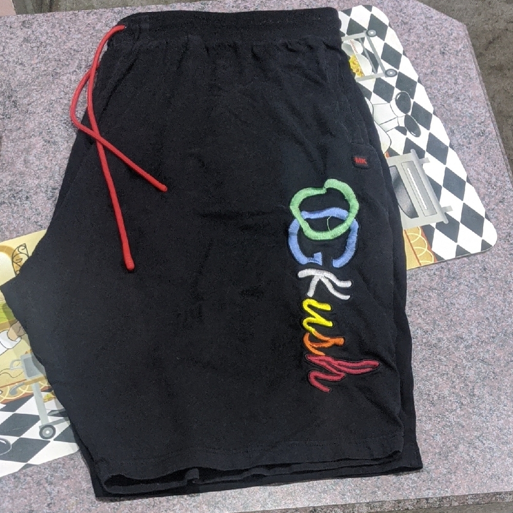 Makobi Black Shorts with Red Detail
